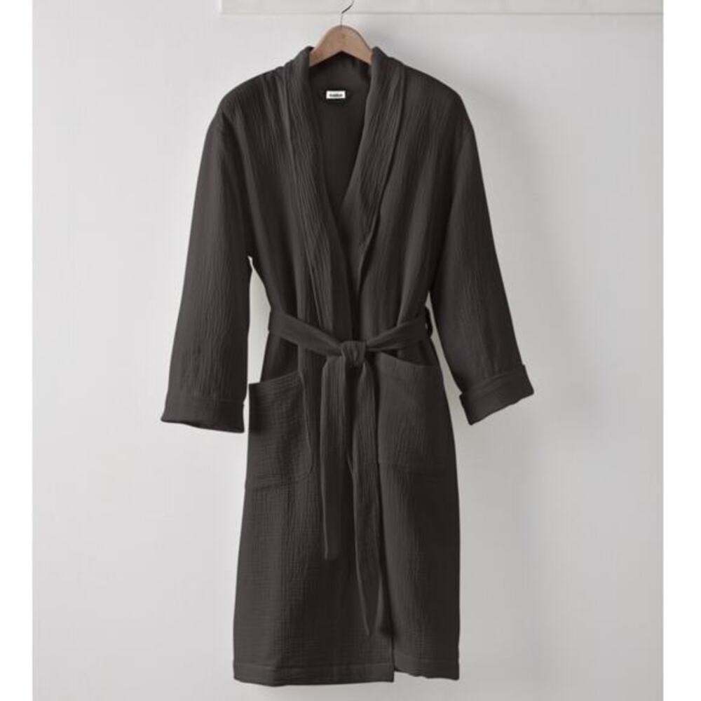 Oake Airy Cotton Gauze Robe Medium New‎ Darke Gray